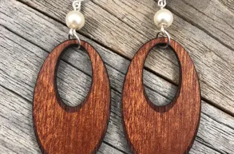 Серьги из древесины Пальмира